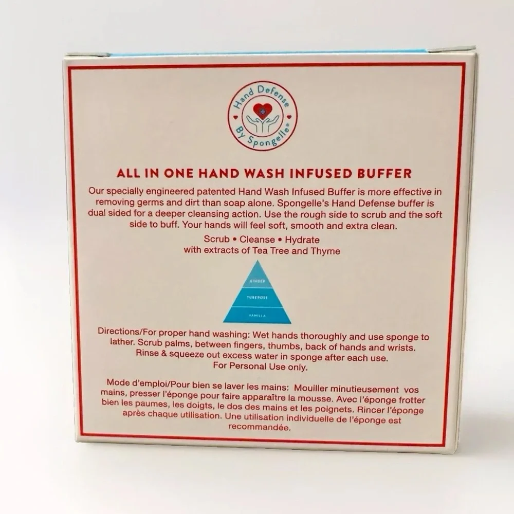 NIB. Spongelle‎ Hand Defense Renew Infused Buffer With Thyme & Tea Tree Oils